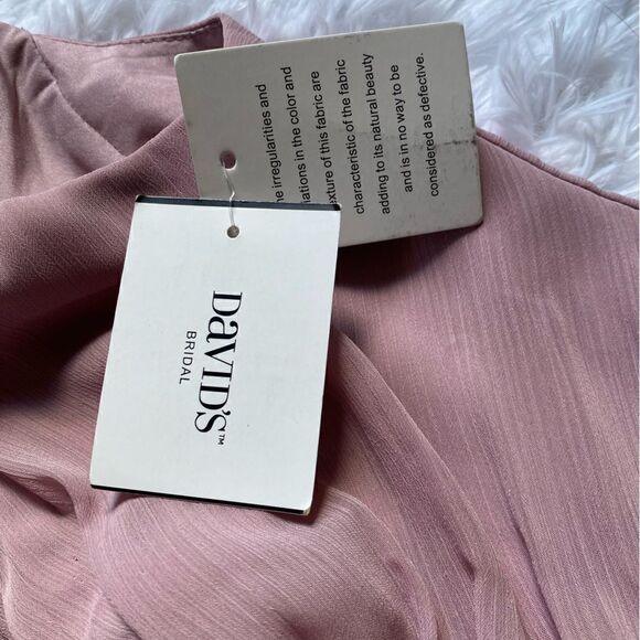 David’s Bridal Chiffon Tank Dress Maxi Maid of Honor Bridesmaid Wedding Formal 8 - Picture 13 of 15